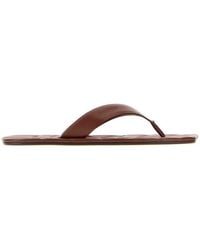 JW Anderson - Chocolate Leather Thong Slippers - Lyst