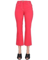 Moschino - Flared Flat Front Pants - Lyst