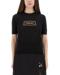 Versace - Logo Crew Neck Sweater - Lyst
