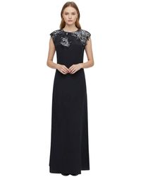 Ferragamo - Crew Neck Full Length Dress - Lyst