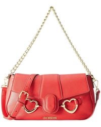 Love Moschino - Heart Clamp Medium Shoulder Bag - Lyst