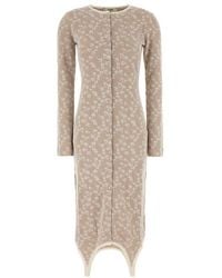 Fendi - Embroidered Cotton Blend Dress - Lyst