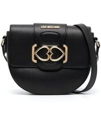 Love Moschino - Heart-Plaque Small Crossbody Bag - Lyst