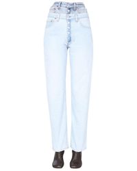 1/OFF - Denim Straight High Rise Jeans - Lyst