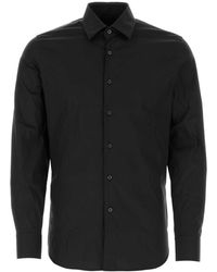 Prada - Stretch Poplin Shirt - Lyst