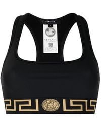 Versace - Signature Greca Racerback Sports Bra - Lyst
