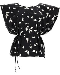 Alysi - Abstract Round Neck Top - Lyst