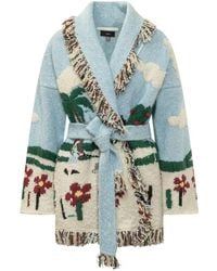 Alanui - Jacquard Shawl Neck Cardigan - Lyst