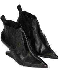 Rick Owens - Solid Pointed Toe Boots - Lyst