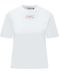 MSGM - Artistic Logo T-Shirt - Lyst