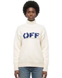 Off-White c/o Virgil Abloh - Embroidered Turtle Neck Sweater - Lyst