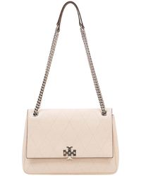 Tory Burch - Light Cream Charlie Medium Shoulder Bag - Lyst