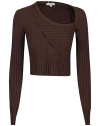 Cotton Citizen - Asymmetrical Collar Crop Top - Lyst