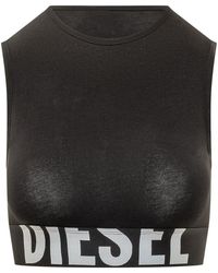 DIESEL - Logo Crew Neck Top - Lyst