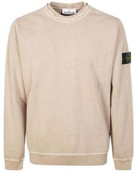 Stone Island - Solid Crew Neck Sweatshirt - Lyst