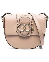 Love Moschino - Natural Heart Plaque Small Crossbody Bag - Lyst