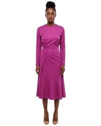 Stella McCartney - Crew Neck Midi Dress - Lyst