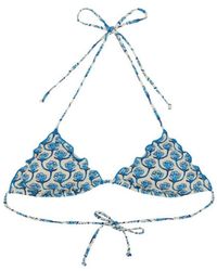 MC2 Saint Barth - Printed Bikini Top Swimwear - Lyst