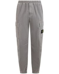 Stone Island - Track Pants Cotton - Lyst