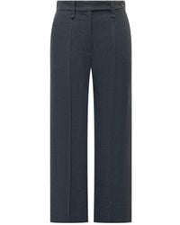 Brunello Cucinelli - Straight Flat Front Pants - Lyst