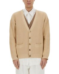 Moschino - Relaxed Fit Organic Cotton Blend Cardigan - Lyst