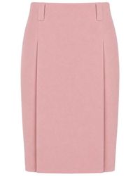 Miu Miu - Peach Solid Knee Length Skirt - Lyst