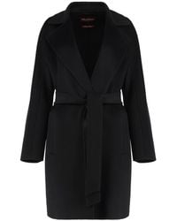 Max Mara - Notch Lapel Wool Coat - Lyst