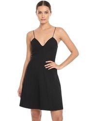 DSquared² - Solid V Neck Mini Dress - Lyst