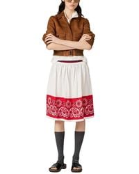 Miu Miu - Printed Knee Length Skirt - Lyst