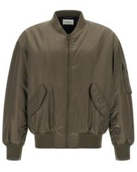 Saint Laurent - Padded Satin Bomber Jacket - Lyst