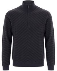 Emporio Armani - Dark Turtle Neck Sweater - Lyst