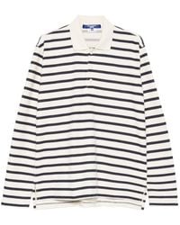 Junya Watanabe - Striped Cotton Polo Shirt - Lyst