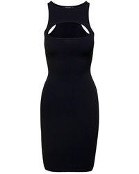 DSquared² - Mini Sleeveless Ribbed Dress With Cut-Out Detail - Lyst