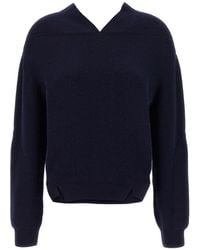 Victoria Beckham - 'V-Neck Yoke Detail' Sweater - Lyst