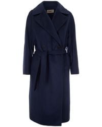 Weekend by Maxmara - Solid Notched Lapel Trench Coat - Lyst