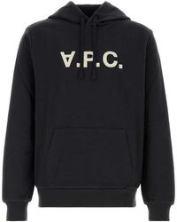 A.P.C. - Regular Logo Hoodie - Lyst