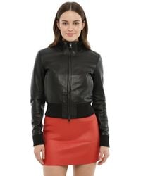 DIESEL - Solid Mock Collar Jacket - Lyst