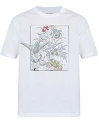 Etro - Floral-Print Cotton T-Shirt - Lyst
