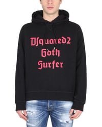DSquared² - Logo Drawstring Hoodie - Lyst