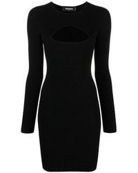 DSquared² - Knitted Round Neck Mini Dress - Lyst