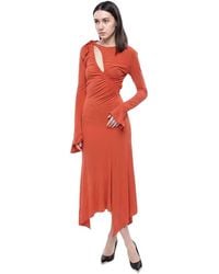 Victoria Beckham - Round Neck Maxi Dress - Lyst