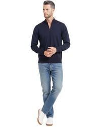BOSS - Solid Half Zip Sweater - Lyst