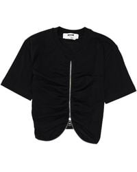 MSGM - Solid Crew Neck T-Shirt - Lyst