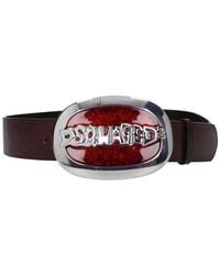 DSquared² - Dirty Plaque Solid Casual Belt - Lyst