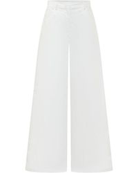 MSGM - Relaxed Flat Front Pants - Lyst