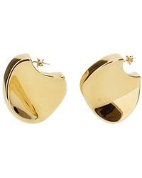 Bottega Veneta - Golden Stud Earrings - Lyst