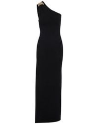 Elisabetta Franchi - Long One-Shoulder Dress - Lyst