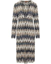 Missoni - Abstract Long Sleeve Cardigan With Front Closure - Lyst