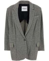 Isabel Marant - Embroidered Wool Blend Cikaito Blazer - Lyst