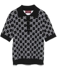 Gucci - Gg Wool Jacquard Reversible Polo Shirt - Lyst